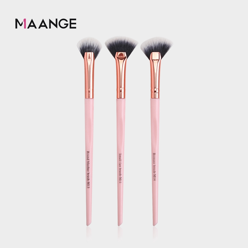 Set 3 Cọ Trang Điểm MAANGE Quạt Cỡ Nhỏ Kiểu Dáng Tiện Dụng