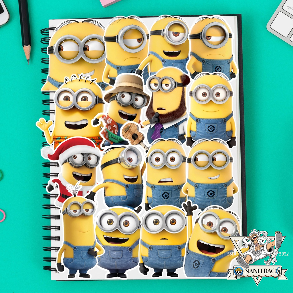 [Set 50 Cái] Sticker Minion chống thấm nước,sticker Minion siêu cute,decal,nhãn dán điện thoại,laptop,ipad - NB.014