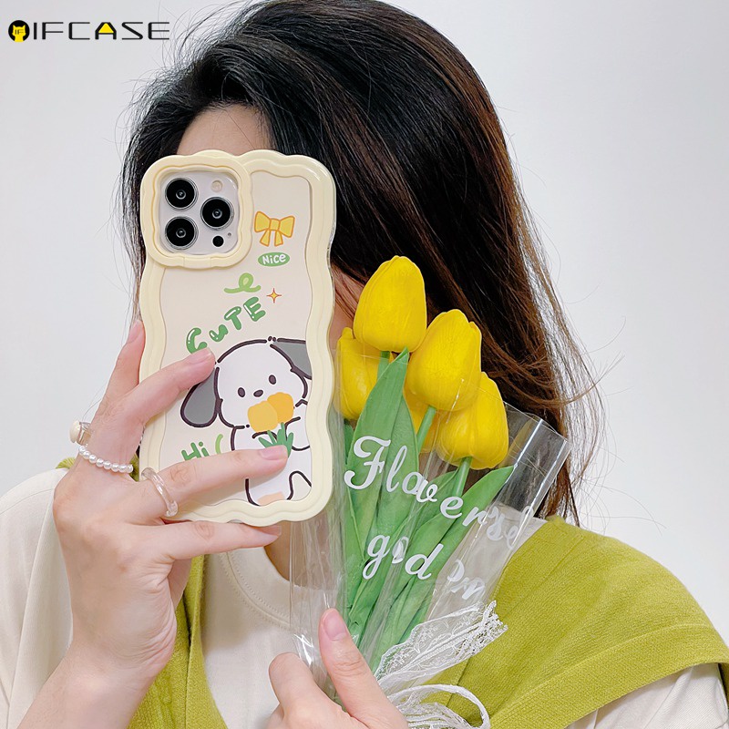 Ốp Điện Thoại Dẻo Họa Tiết Hoa Tulip Kèm Giá Đỡ &amp; Dây Đeo Cho iPhone 13 12 11 Pro Max XS Max