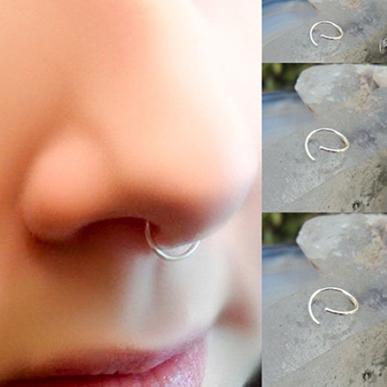1 Khuyên Mũi Tròn Bằng Thép 0.8mm