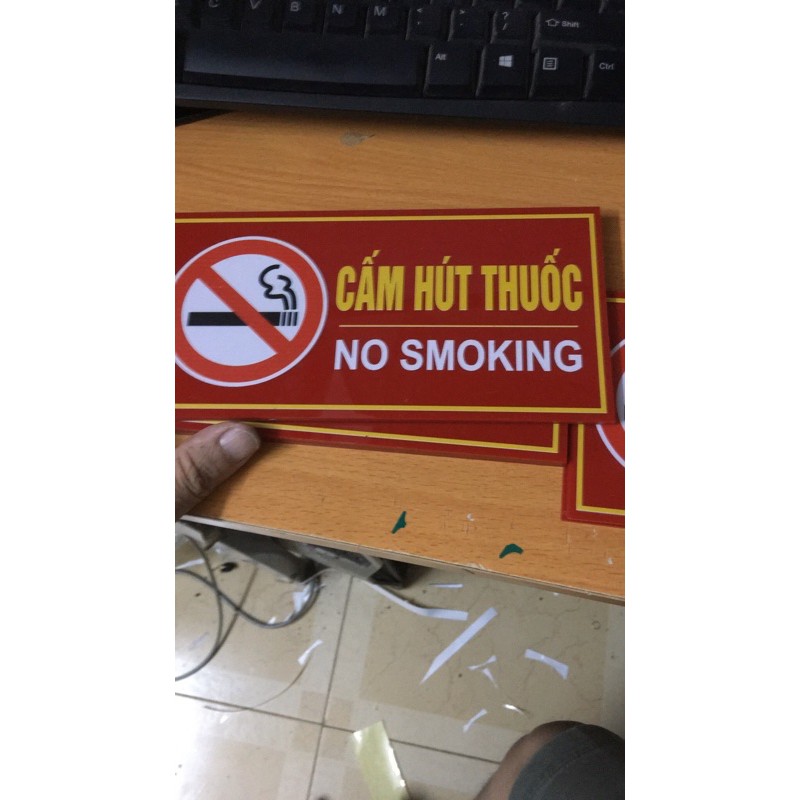 Decal Dán Cấm Hút Thuốc 10x20cm