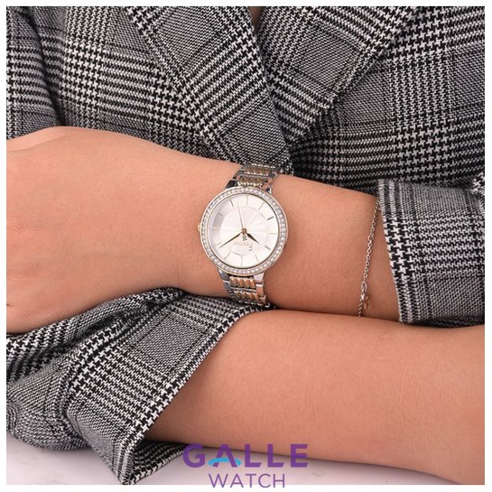 Đồng hồ nữ dây thép không gỉ chính hãng Freelook FL.1.10112 chống nước, viền máy đính đá cao cấp