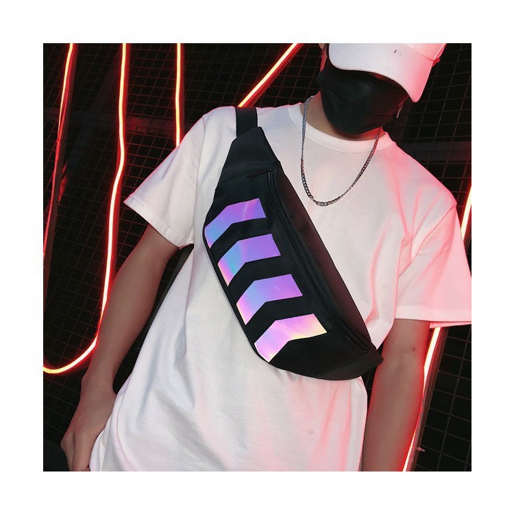 Túi đeo chéo phản quang 7 màu, đeo bụng chống thấm nước cao cấp năm 2020 | BigBuy360 - bigbuy360.vn