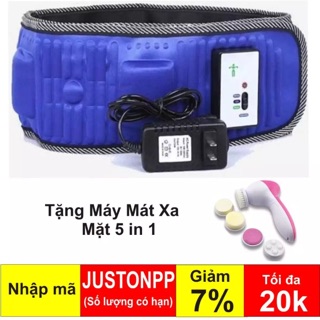 Máy massage bụng đánh tan mỡ bụng x5 +máy massage mini rửa mặt 5in1