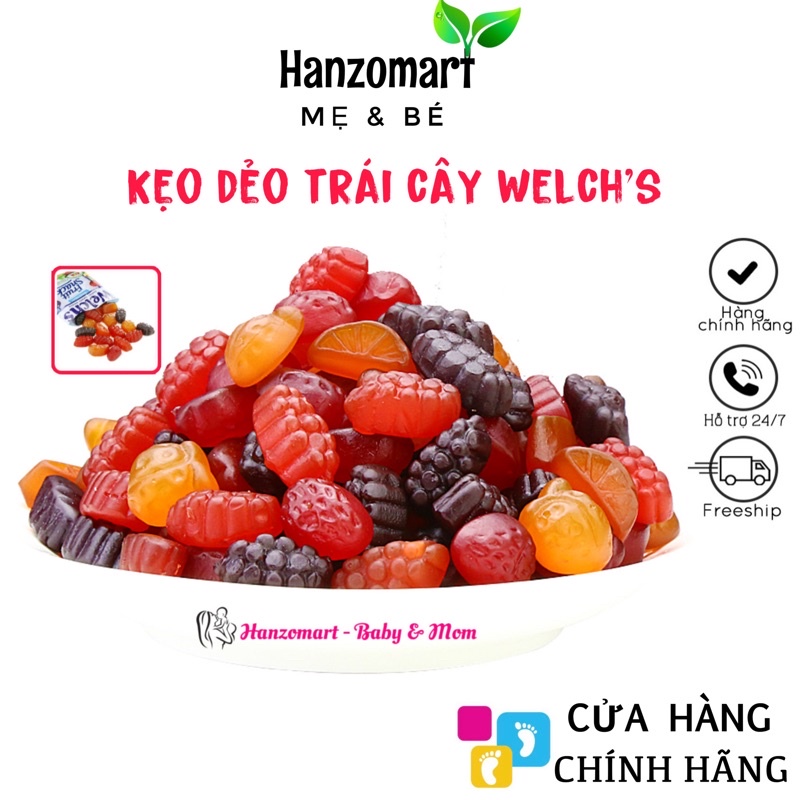 Kẹo dẻo trái cây Welch's Fruit Snacks 25,5gr