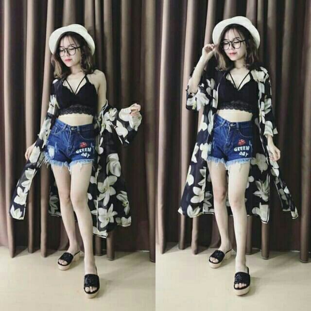 Áo kimono voan đi biển 💋Hàng Quảng Châu💋 sẵn hàng