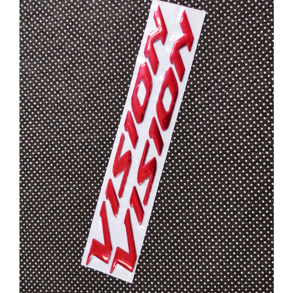 (TEM VISION) Bộ sưu tập tem chữ nỗi VISION và cặp cánh chim WINGS HONDA độ màu dán trang trí xe siêu chất