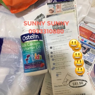 Viên nhai canxi Ostelin Calcium 90 viên.
