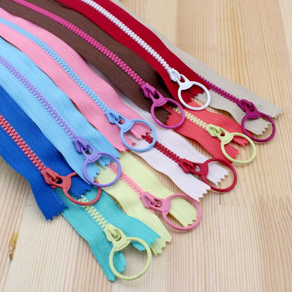 Dây Kéo Khóa Nhựa resin Màu Sắc Tương Phản 20cm Tự Làm Túi Xách