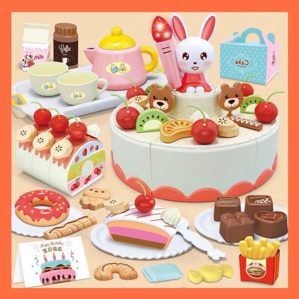 Đồ chơi cắt bánh sinh nhật DIY Music - tiệc trà bánh 85 chi tiết - Hiệu ứng thổi nến - thegioidochoi1104