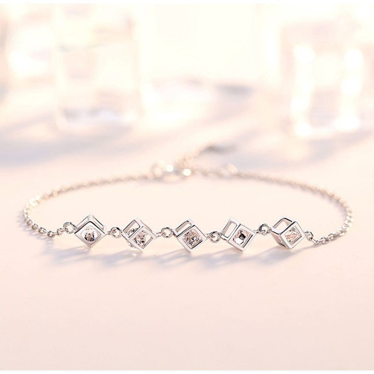 Vòng đeo tay thời trang Vòng đeo tay S925 Bạc cao Carbon Diamond Bracelet cho phụ nữ