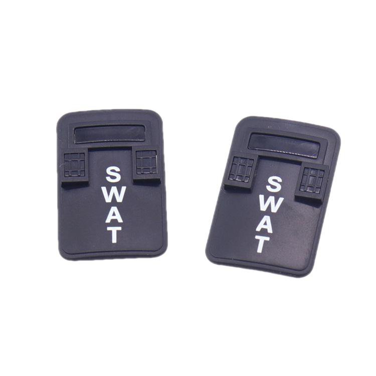 Mô Hình Lắp Ráp Mô Phỏng Quân Đội SWAT Màu Đen Có Tấm Chắn In Hình Cho Trẻ Em