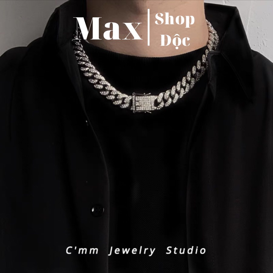 Dây Chuyền Vòng Cổ Nam Nữ Kèm Vòng Tay Nam Cuban HipHop Maxshopdoc Dạng Chuỗi Xích Đẹp Streetwear Th