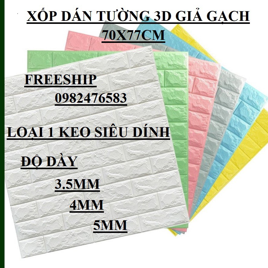 [Mã LIFEHLDEC giảm 10% đơn 99k] SỈ LẺ TẤM XỐP DÁN TƯỜNG 3D TIÊU ÂM CÁCH NHIỆT GIÁ RẺ HÀ NỘI