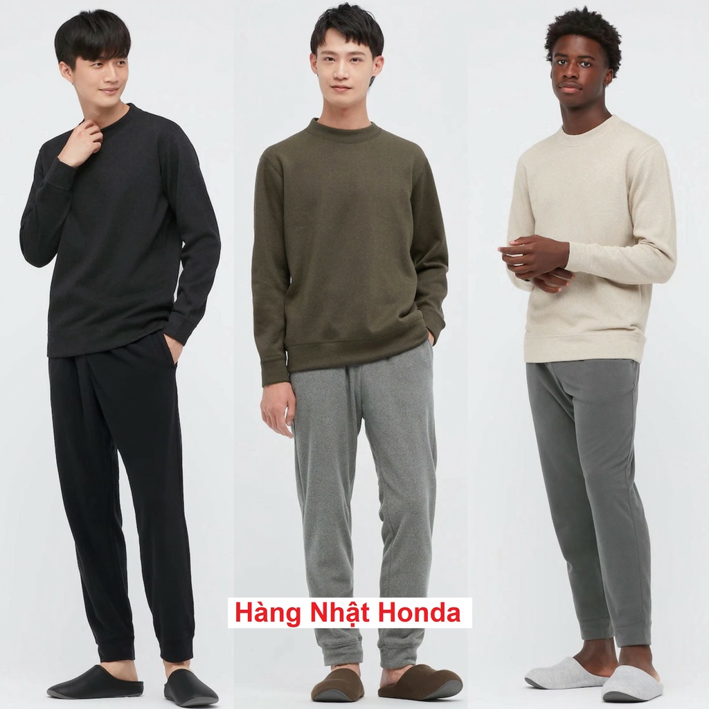 [Hàng Nhật Nội Địa] Bộ quần áo lông cừu co dãn Uniqlo - Nam