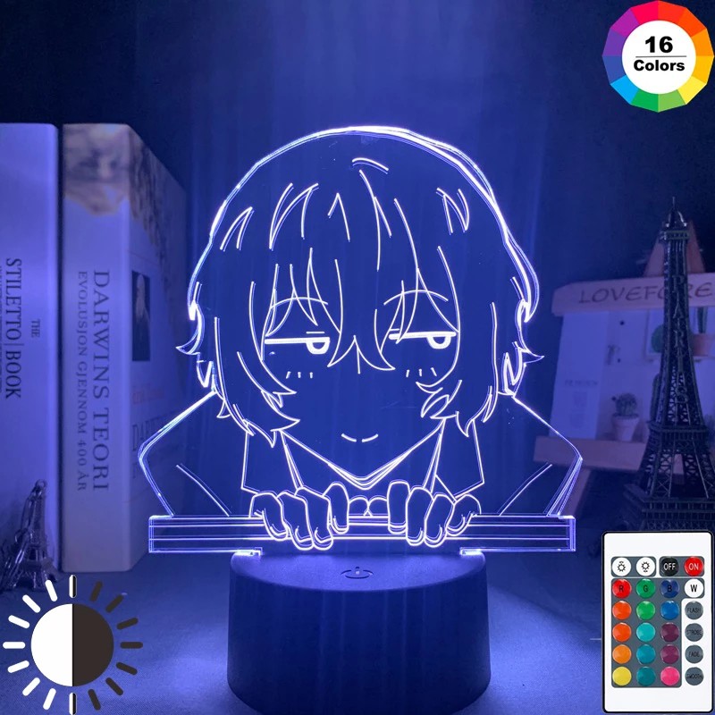 Đèn LED 3d Hình Nhân Vật Hoạt Hình Dazai Osamu Dễ Thương