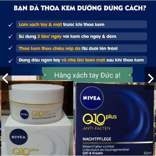 Kem Dưỡng Da Nivea Q10 Plus Anti Falten ngày-đêm