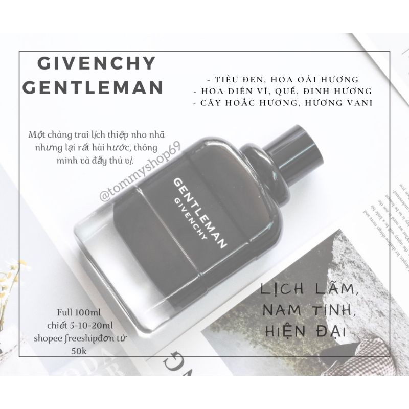 Ống thử nước hoa Givenchy Gentleman EDP