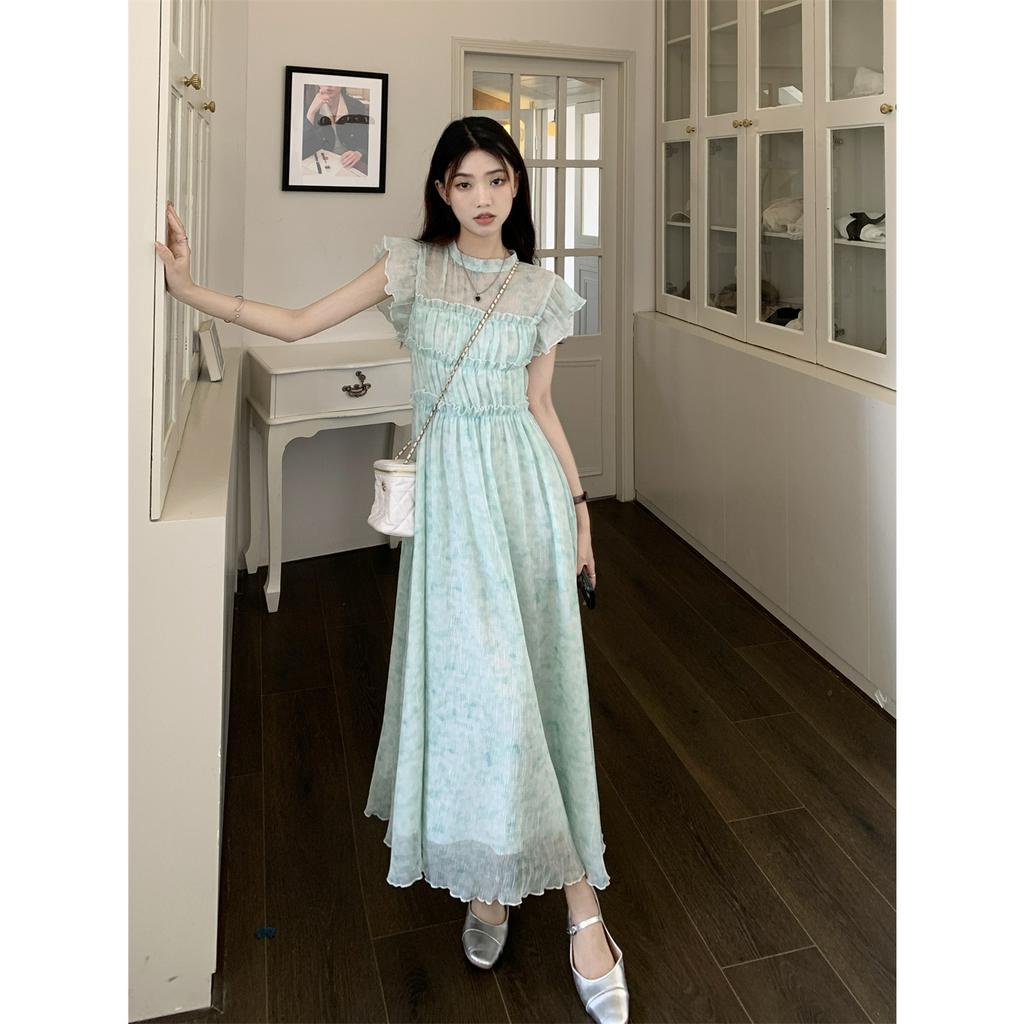 Đầm Voan Hoa Nhí Dáng Babydoll Dài Tay Cánh Tiên Taobao Order