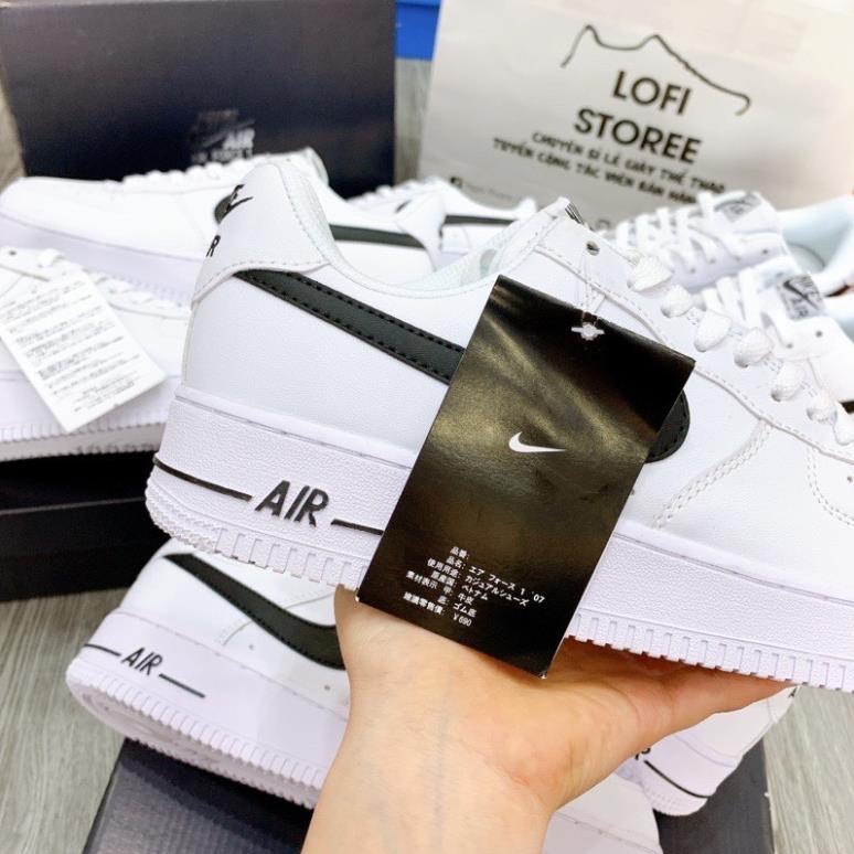 Giày .Nike_air force 1 đen trắng, AF 1 vệt đen, giày thể thao nam nữ cổ thấp, đế tăng chiều cao, bản Best, King Sneaker.