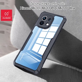 Ốp lưng xundd xiaomi mi 11/ mi 11 pro/ mi 11 ultra - mặt lưng trong, viền tpu, chống sốc