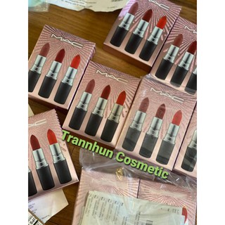 Set son Mac 3 thỏi Chilli - Lady danger - Velvet Teddy (có bill Macys)