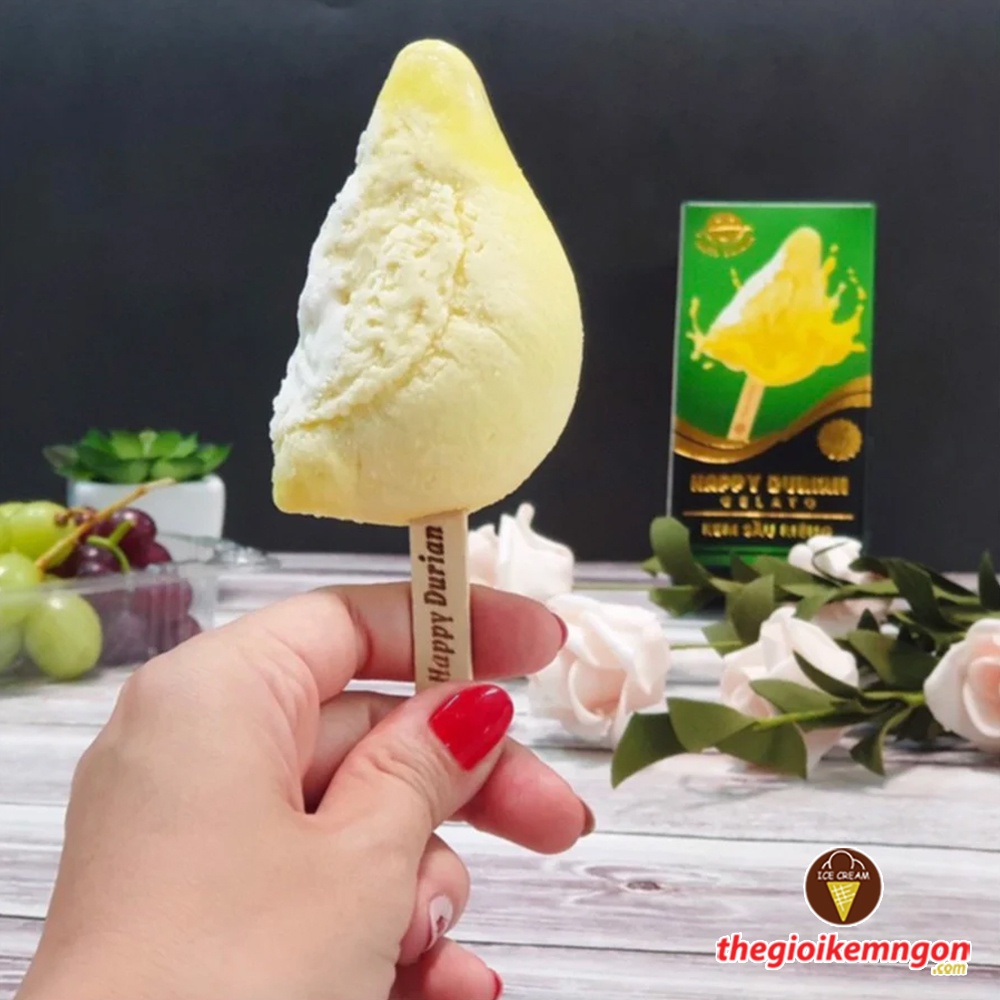 Kem múi sầu riêng Happy Durian Gelato