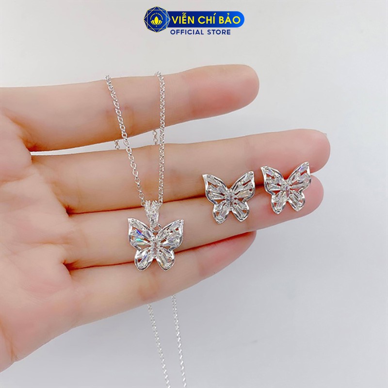 Bông tai bạc nữ Butterfly chất liệu bạc 925 thời trang phụ kiện trang sức nữ thương hiệu Viễn Chí Bảo B400439