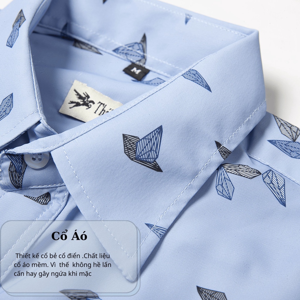 Áo sơ mi nam trung niên cao cấp THÁI KHANG vải lụa mango mềm mịn co giãn form rộng classic ALUA16