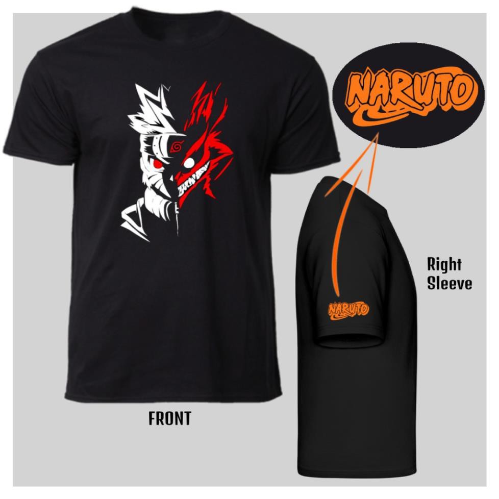 Áo tay Uzumaki Naruto w/ Kurama Kyuubi- Naruto - Anime cực ngầu giá tận xưởng