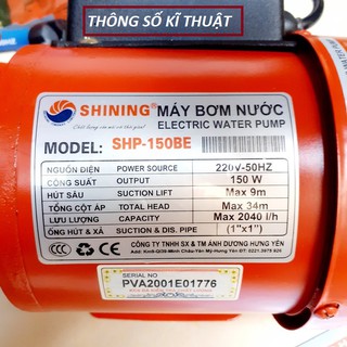 Máy Bơm Nước chân không 150w ( bơm sining 150BE )