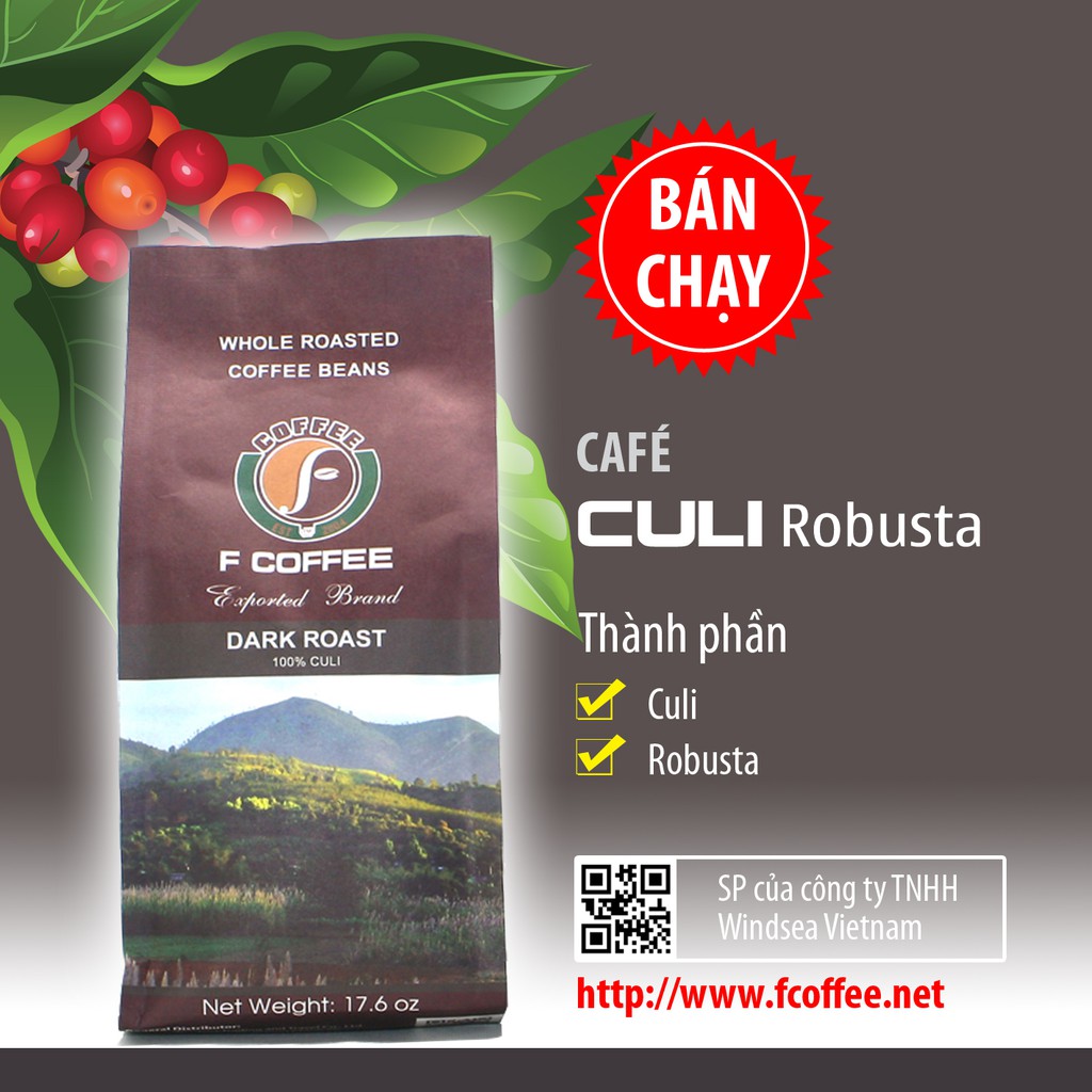 cà phê culi robusta (500gr)