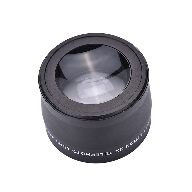 Ống Kính 58mm 2.0x Chuyên Nghiệp + Vải Lau Cho Canon Nikon Sony Pentax Super