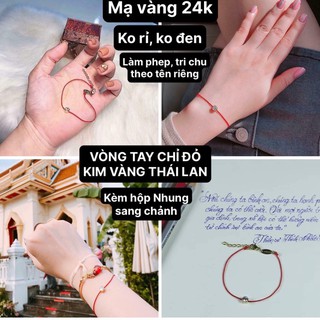 [CHỈ BÁN VÒNG THÁI] VÒNG TAY CHỈ ĐỎ KIM VÀNG KÈM HỘP NHUNG THÁI LAN [FREESHIP] [LAM PHEP THEO TÊN][HÀNG MA VÀN.G 24.K]