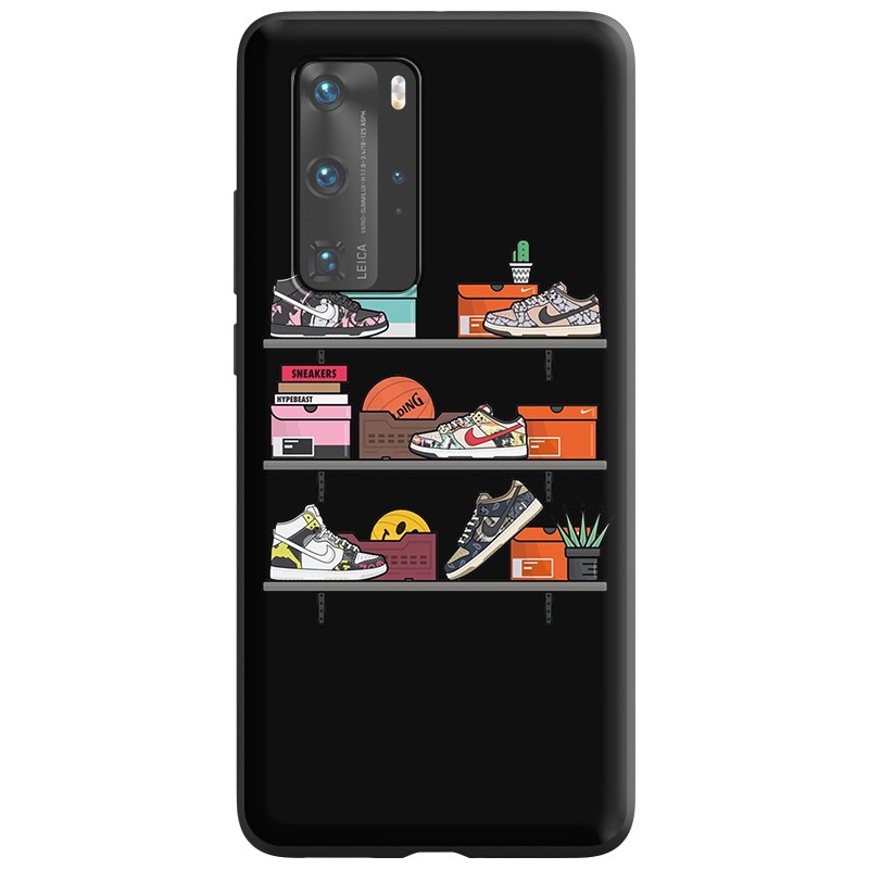 Silicone Ốp Điện Thoại Silicon tpu Mềm Có Giá Đỡ Giày sbja n1ke Cho huawei p smart s / y7a / y5p / y8p / y6p / y9 prime 2019