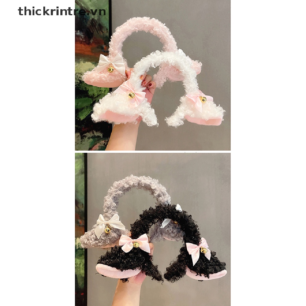 Băng Đô Tai Mèo Bông Hóa Trang Dễ Thương