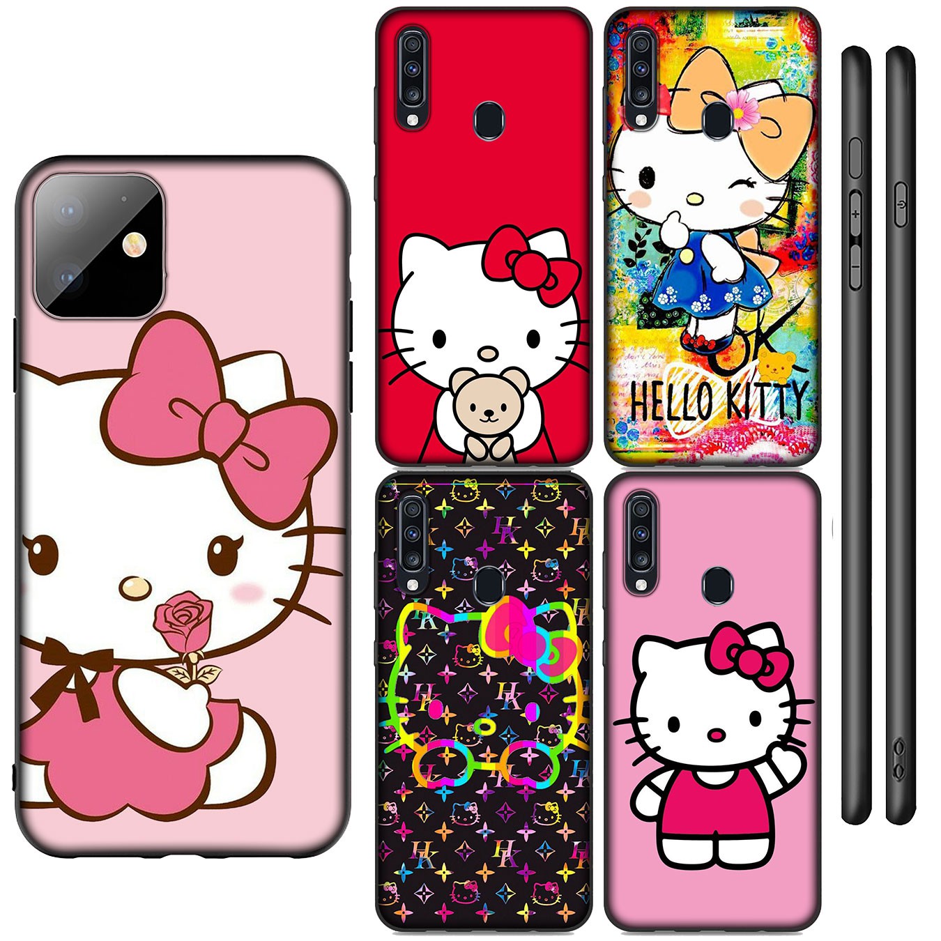 Samsung Galaxy S21 Ultra S8 Plus F62 M62 A2 A32 A52 A72 S21+ S8+ S21Plus Casing Soft Silicone cute Hello Kitty Cartoon Phone Case
