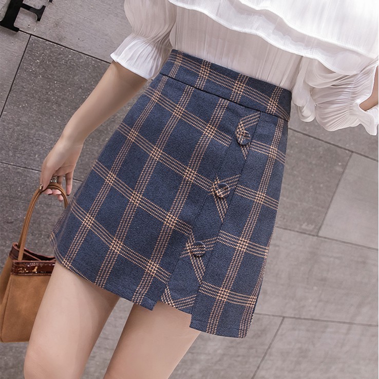 Chân Váy Chữ A Lưng Cao Họa Tiết Sọc Caro Phong Cách Retro200914 | BigBuy360 - bigbuy360.vn