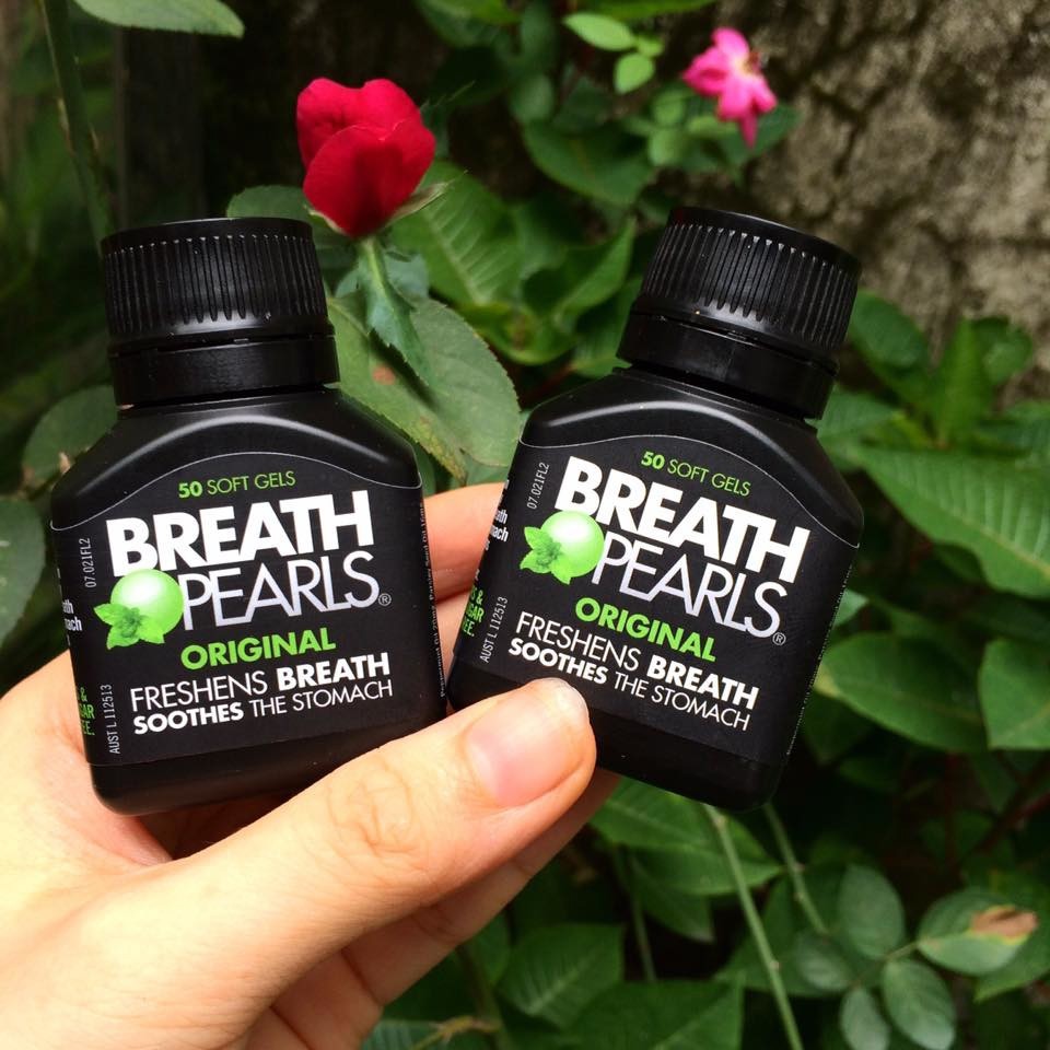 Viên ngậm thơm miệng Breath pearls 50 viên của Úc