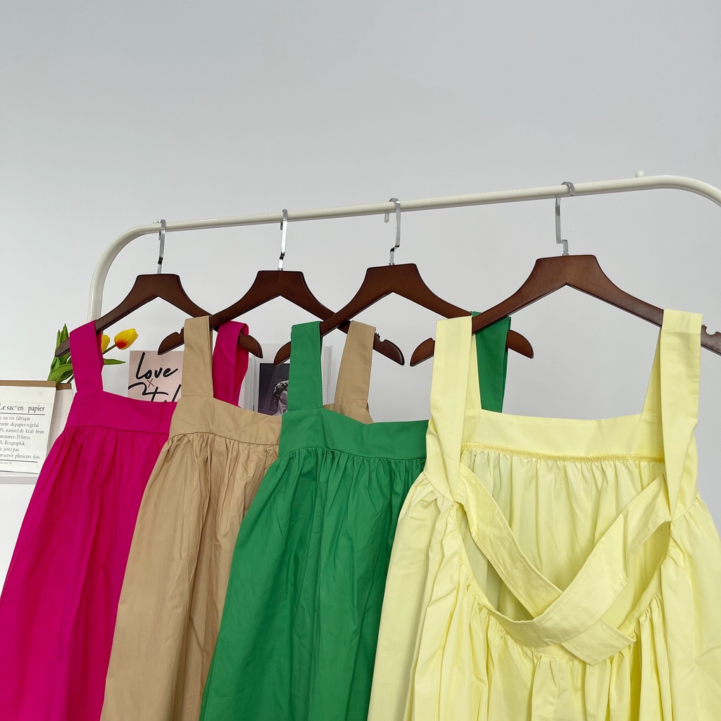 ĐẦM DÂY CÁCH ĐIỆU LƯNG SIÊU XINH HAI MÀU ĐEN NUDE - YIKO DRESS