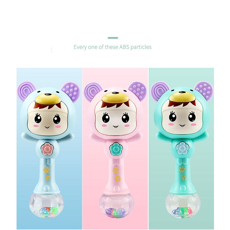 Đồ Chơi Lục Lạc, Gặm Nướu Cầm Tay Phát Sáng , Phát Nhạc