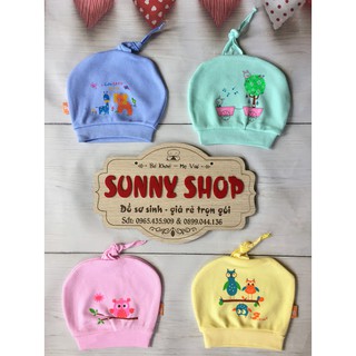 MŨ SƠ SINH/ NÓN SƠ SINH CỘT CHÓP MÀU MINTU