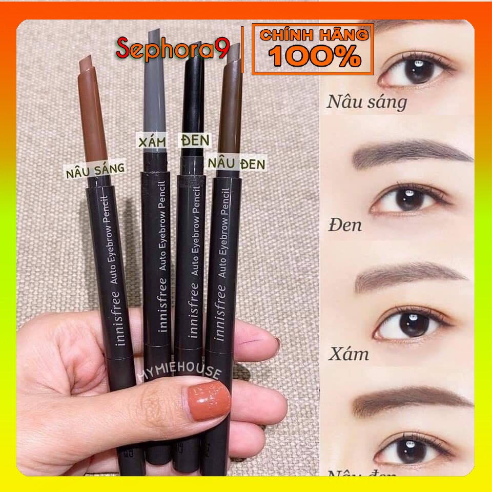 Chì kẻ mày siêu hot Innisfree Auto EyeBrow Pencil hai đầu