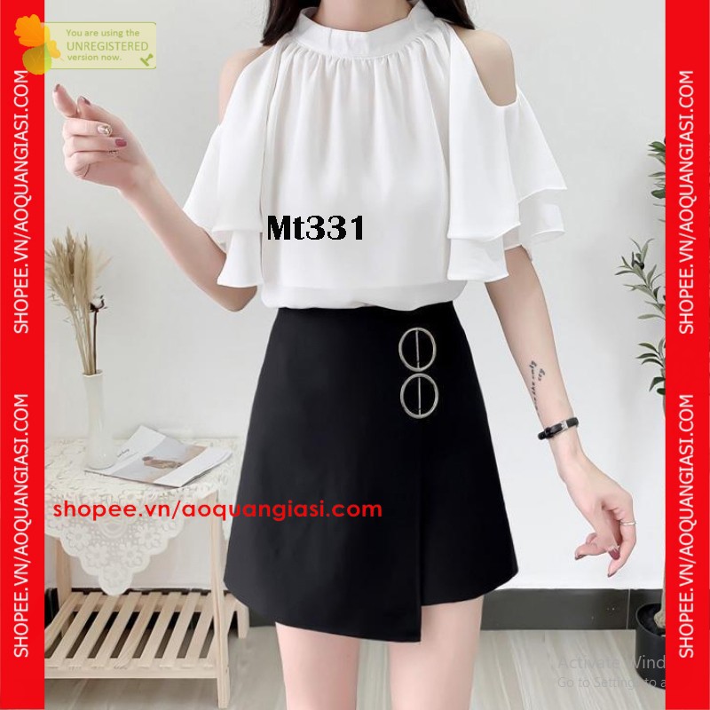 Quần giả Váy vạt xéo 2 khoen tròn MT331