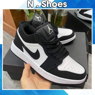 Giày Jordan 1 low Panda màu đen trắng nam nữ, Giày sneaker JD 1 Panda cổ thấp bản đẹp