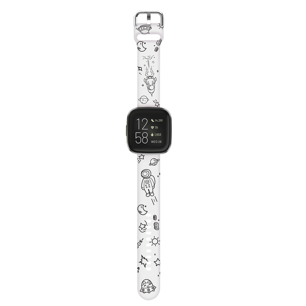 Dây đeo thay thế chất liệu silicon họa tiết hoạt hình cho Fitbit Versa 2 Lite