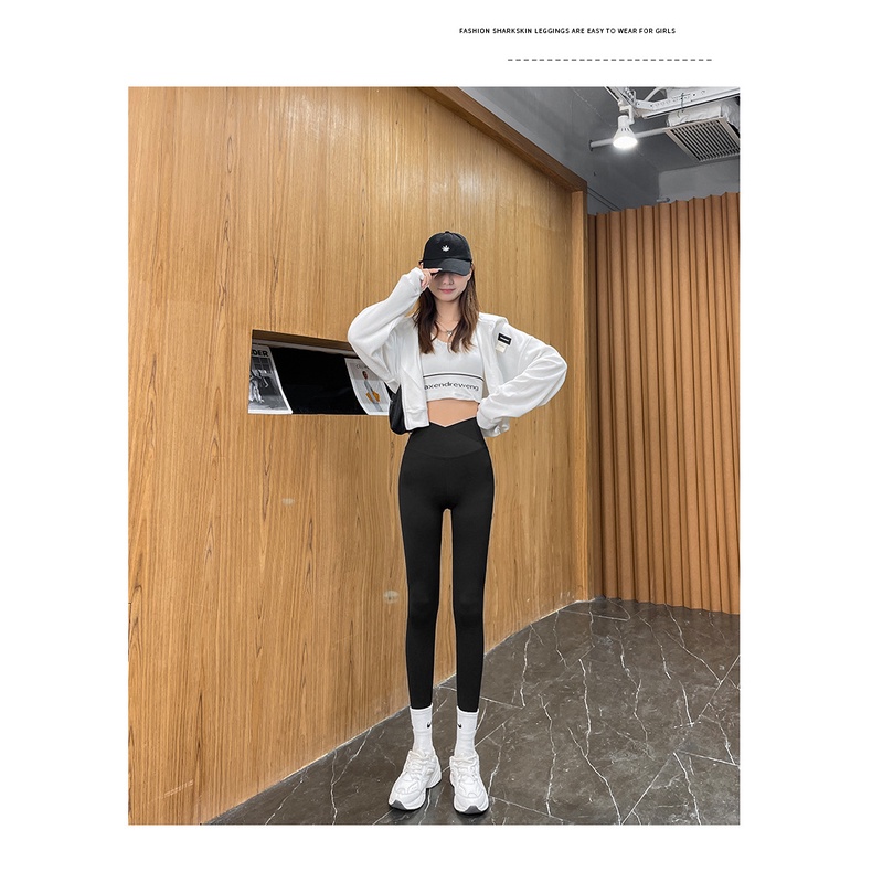 Quần legging nữ lưng cao cạp chéo gen bụng nâng mông co giãn 4 chiều Q626