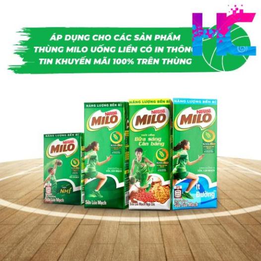 Sữa lúa mạch Nestlé MILO thùng hộp 115ml - 180ml