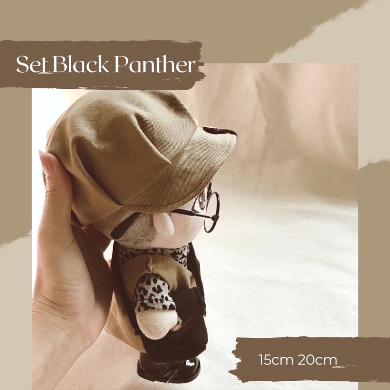 Set Black Panther đồ cho doll 15-20cm