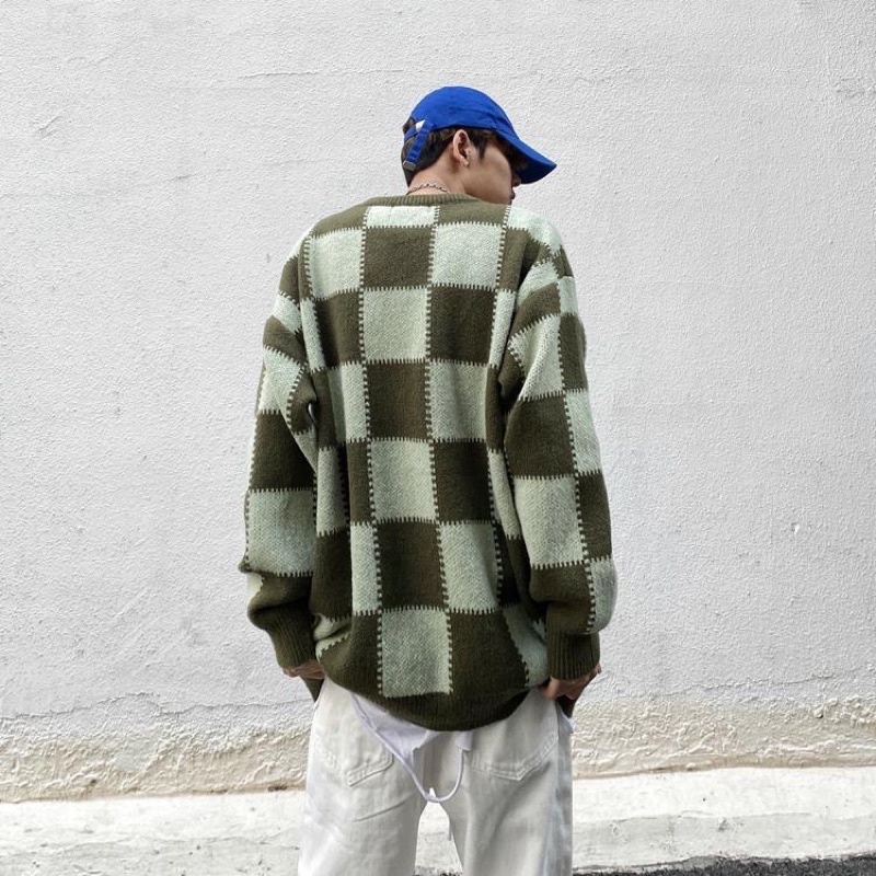 [SẴN] Áo len hoạ tiết caro to unisex | BigBuy360 - bigbuy360.vn